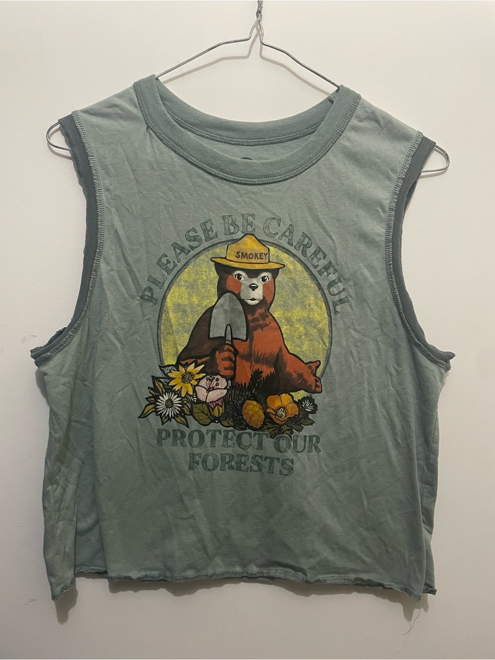 Smokey Bear cropped tank top